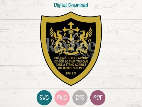 Armor of God SVG PNG EPS PDF Design – Faithful Graphics for T-Shirt Designs & Craft Creations