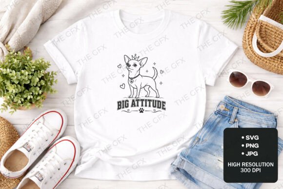 Chihuahua T-Shirt Design – Big Attitude: A Bold Graphic for Lifestyle Blogs and Content Brands