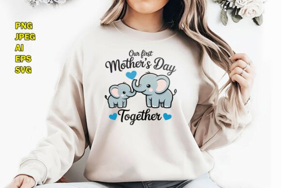 h1Our First Mother s Day T Shirt Design – A Cute Elephant Bonding Graphic for Digital Sellers/h1