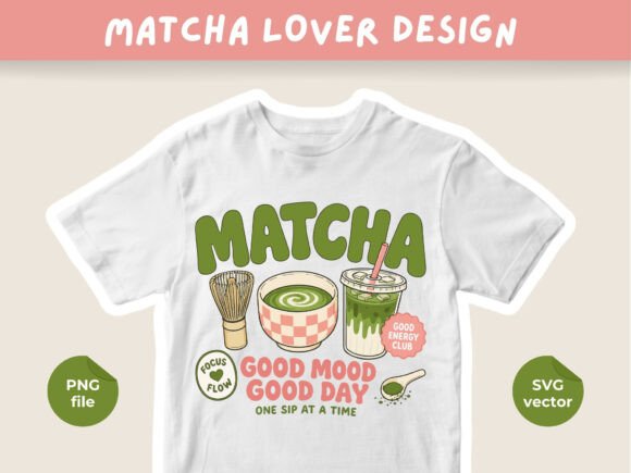 Matcha Lover Club T-Shirt PNG Design: A Retro-Inspired Graphic for Modern T-Shirt Designs