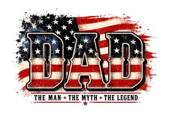 Patriotic Dad Vintage USA Design – A Versatile Graphic for T-Shirt Designs & Handmade Crafting