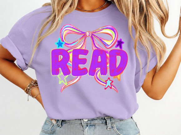 Read Preppy School Spirit T-Shirt Design: A Vibrant Graphic for Playful Branding and Merch Projects