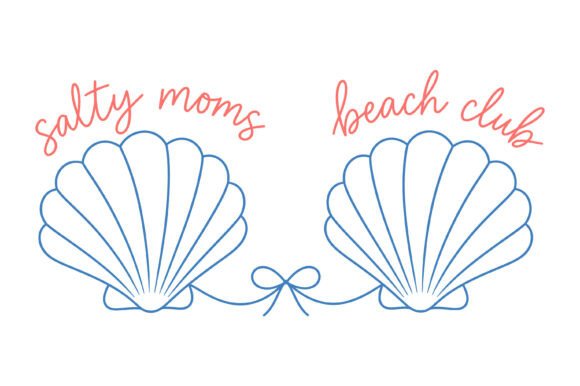 Salty Moms Beach Club Design – Cute Graphic for T-Shirt & Craft Projects