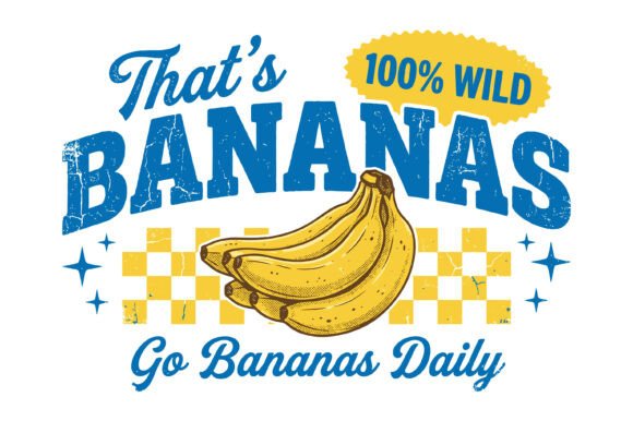 That’s Bananas Retro Fruit SVG Design – A Playful Graphic for T-Shirt Designs & Branding Projects