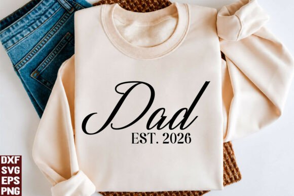Vintage Dad Est 2026 T-Shirt Graphics for Modern Design Projects